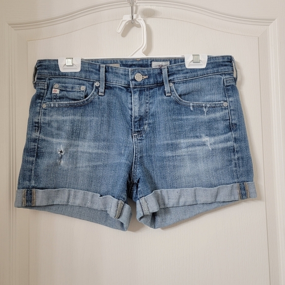 AG Adriano Goldschmied Size 28 The Hailey Ex Boyfriend Roll Up Shorts, GUC - Picture 1 of 11